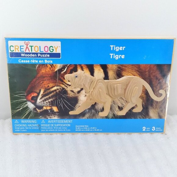 Creatology Other - Creatology 3D Natural Wood Wooden Puzzle Tiger 1287 X 332 X 573